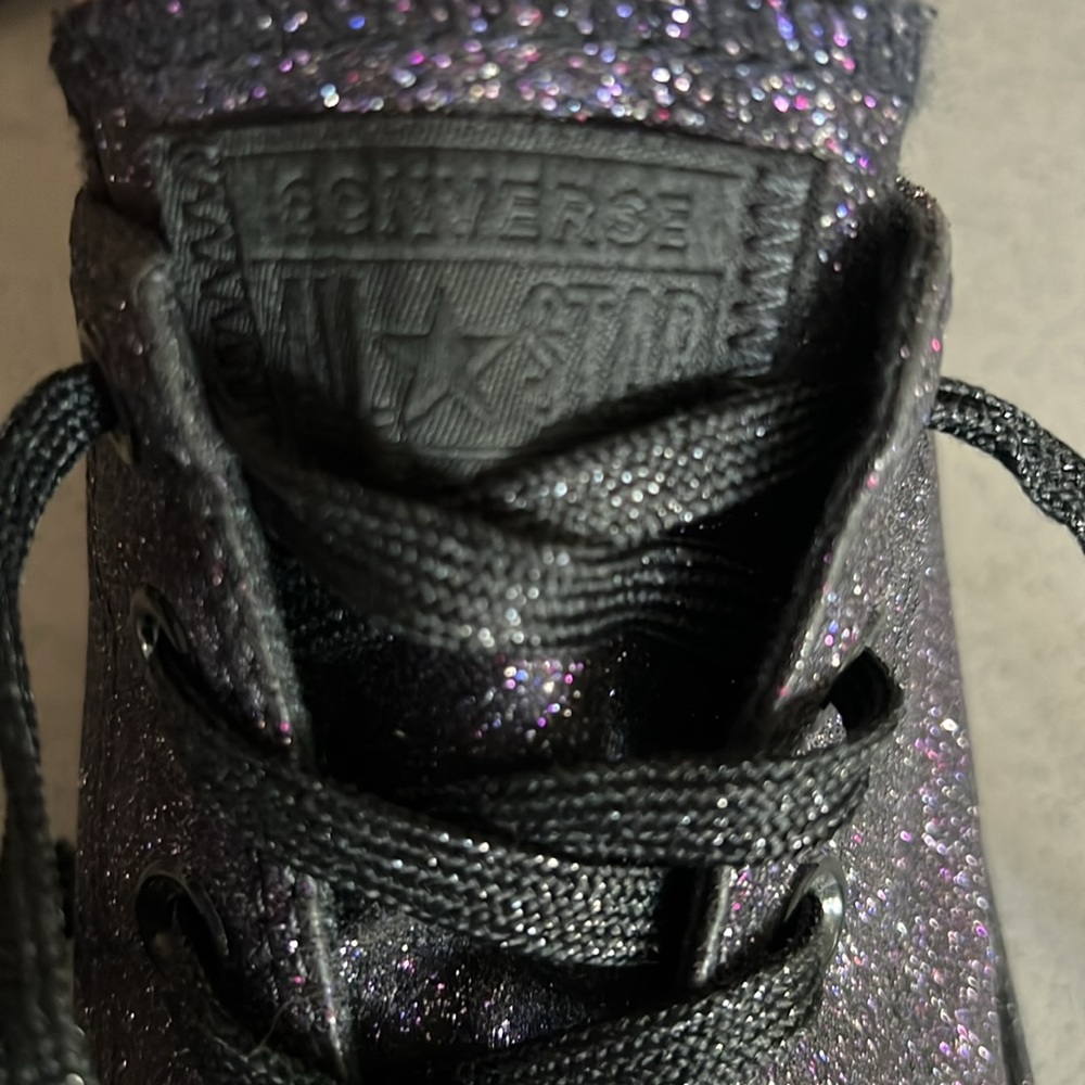 Converse All Star black with purple glitter all over - Picture 8 of 11